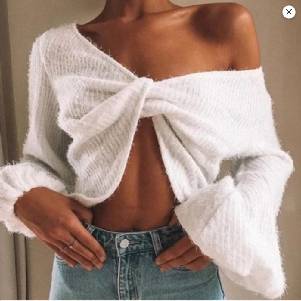 Princess Polly Twisted Knot Cropped Sweater